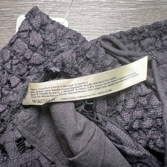 Free People Adella Bralette, Charcoal Gray , Sz Small (NWT) - Picture 5 of 9